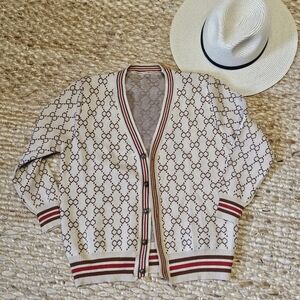 NWOT - Brown Sweater with  Branded Design